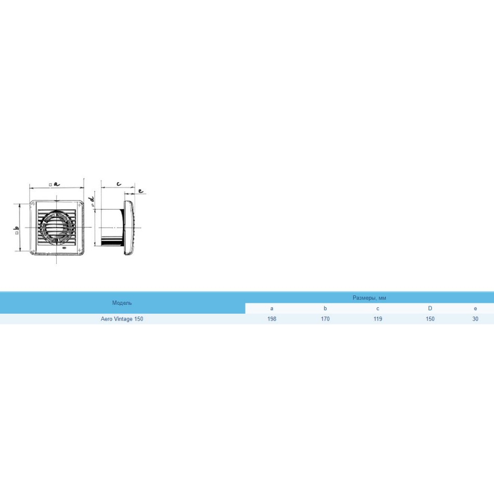 Вытяжной вентилятор настенный Blauberg Aero Vintage 150