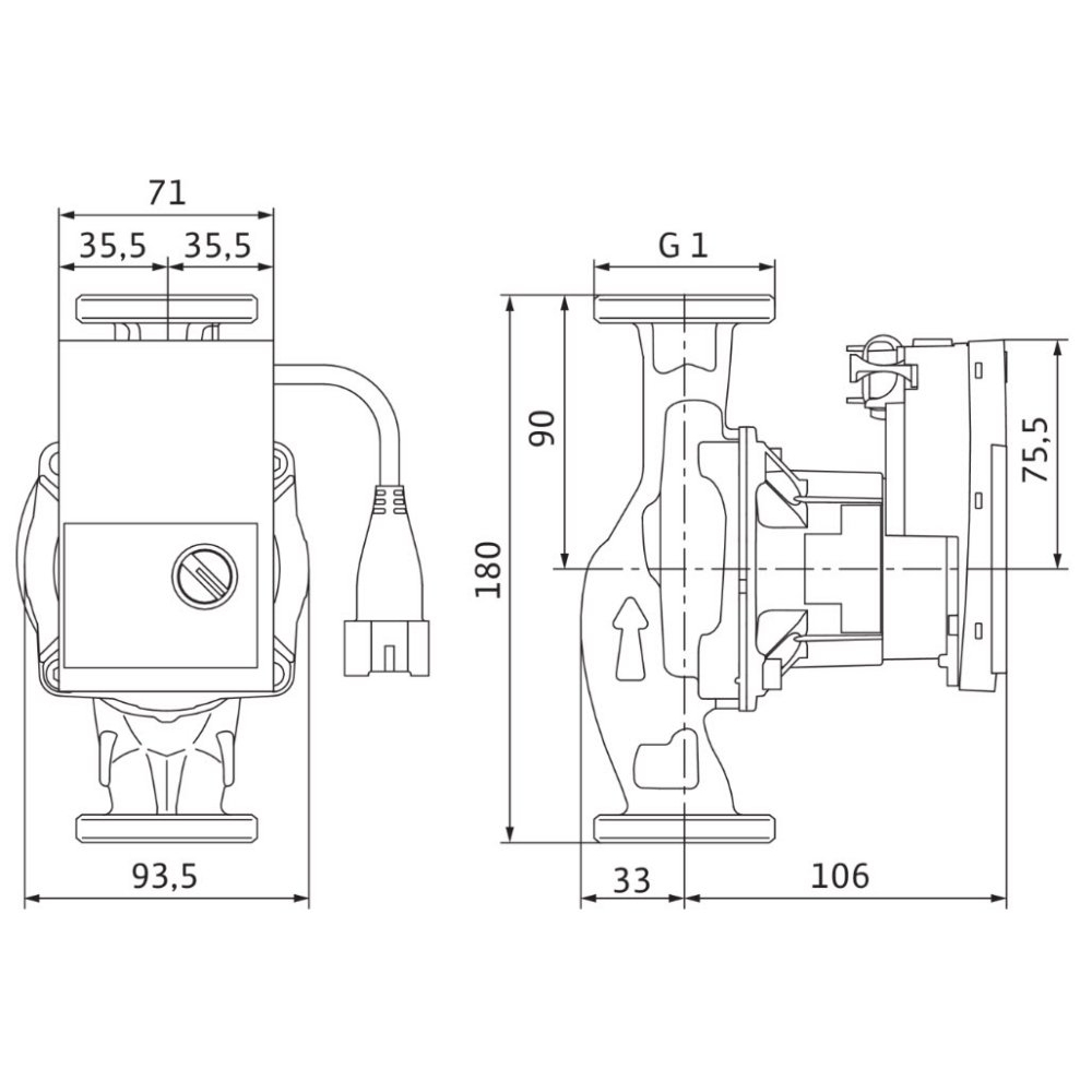 Циркуляционный насос Wilo Yonos PICO-STG 15/1-13-180 (4527507)