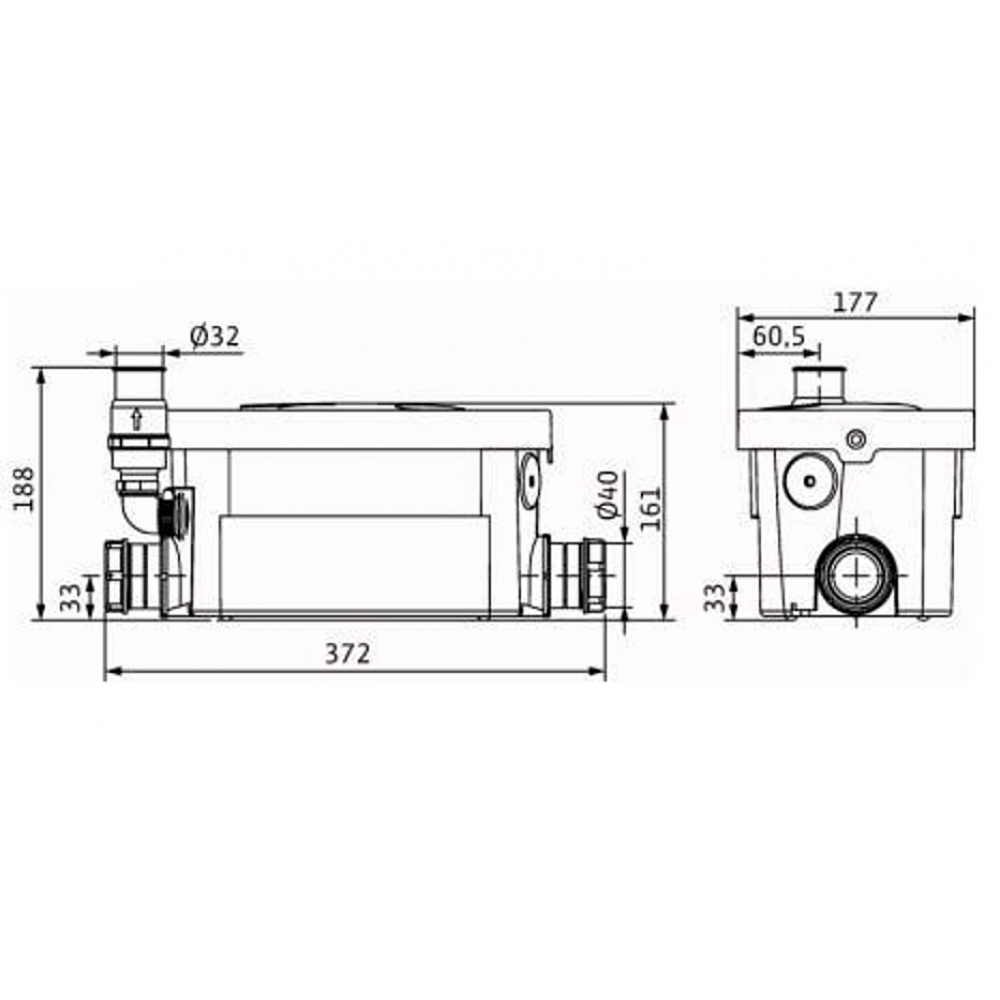 Канализационная установка Wilo HiDrainlift 3-24 (4191678)