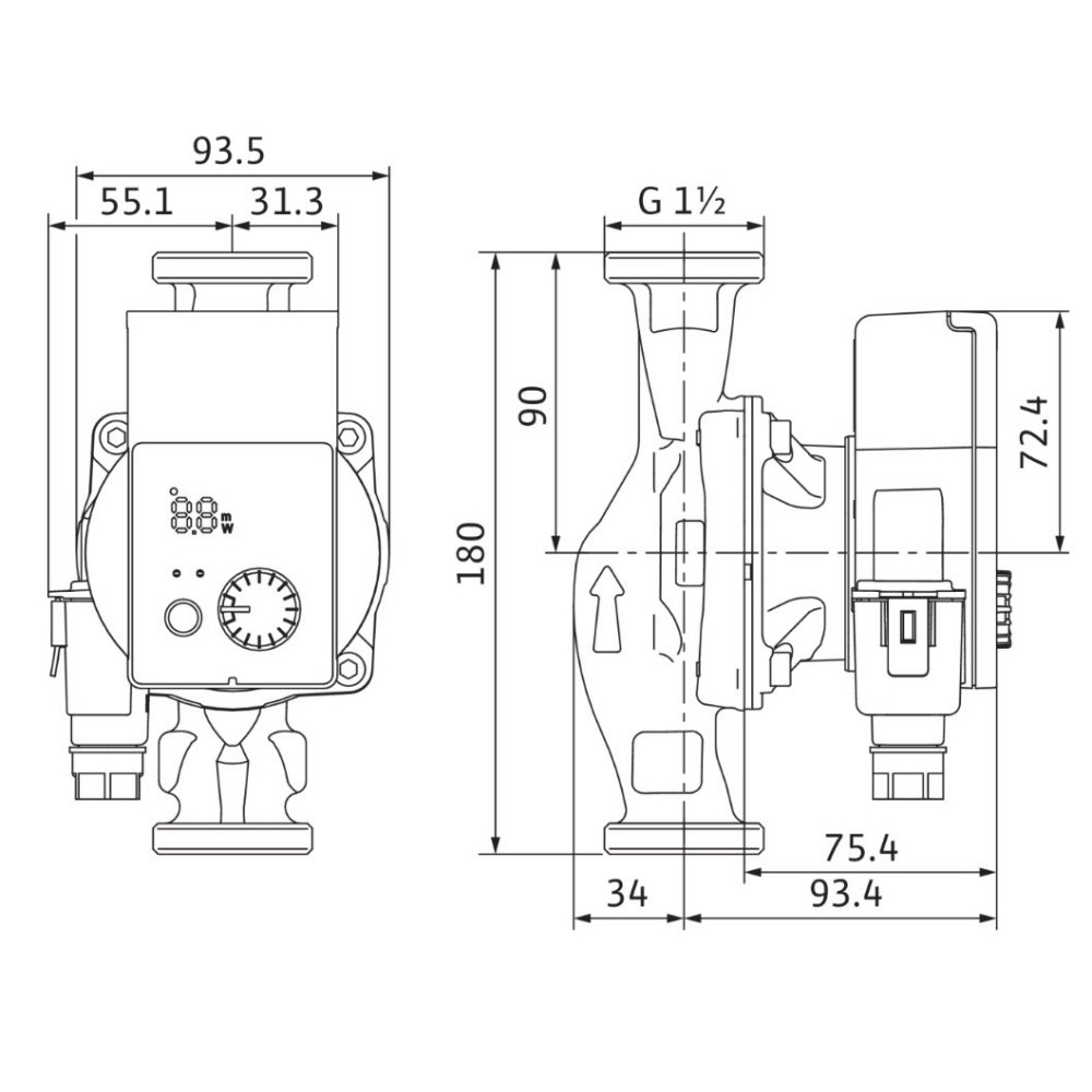 Циркуляционный насос Wilo Yonos PICO 25/1-6-180 (4215515)