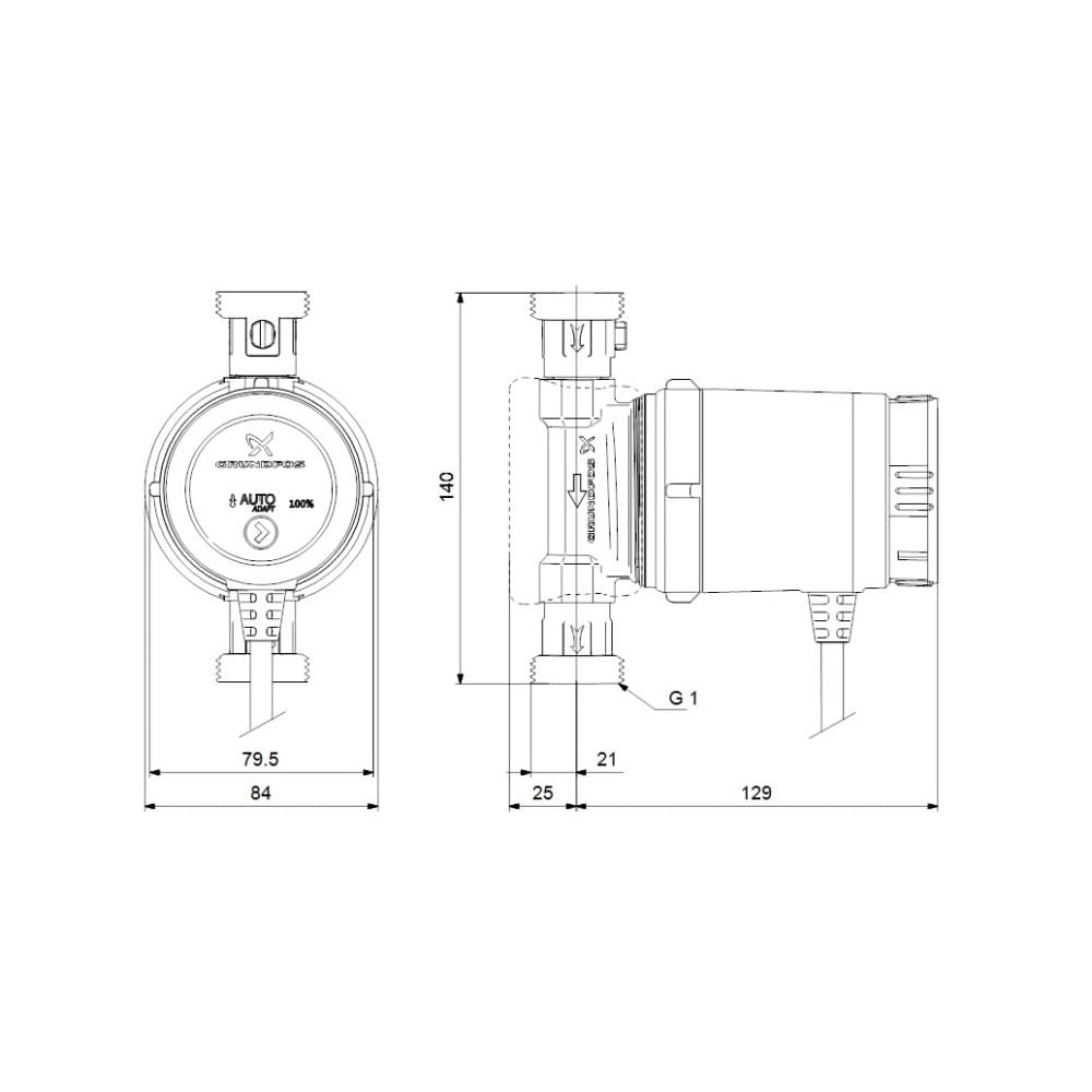 Циркуляционный насос Grundfos Comfort 15-14 BXA PM (97916749)