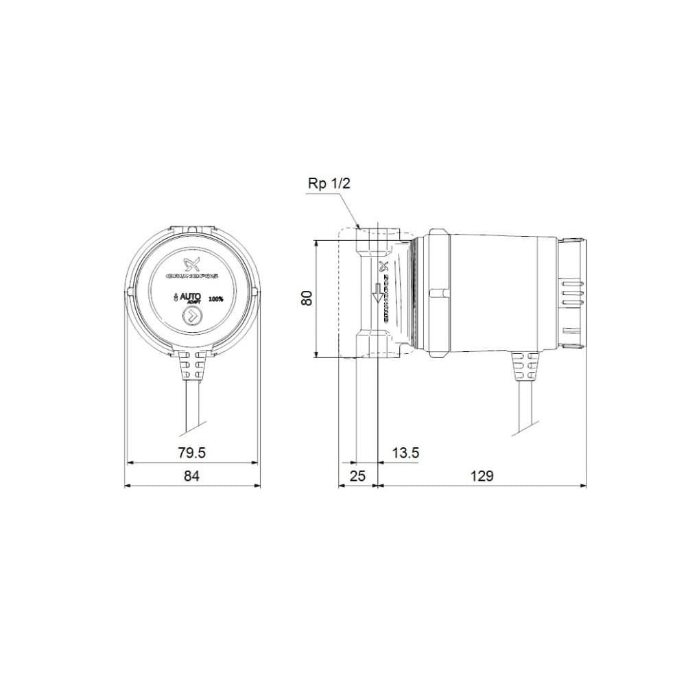 Циркуляционный насос Grundfos Comfort 15-14 BA PM (97916757)