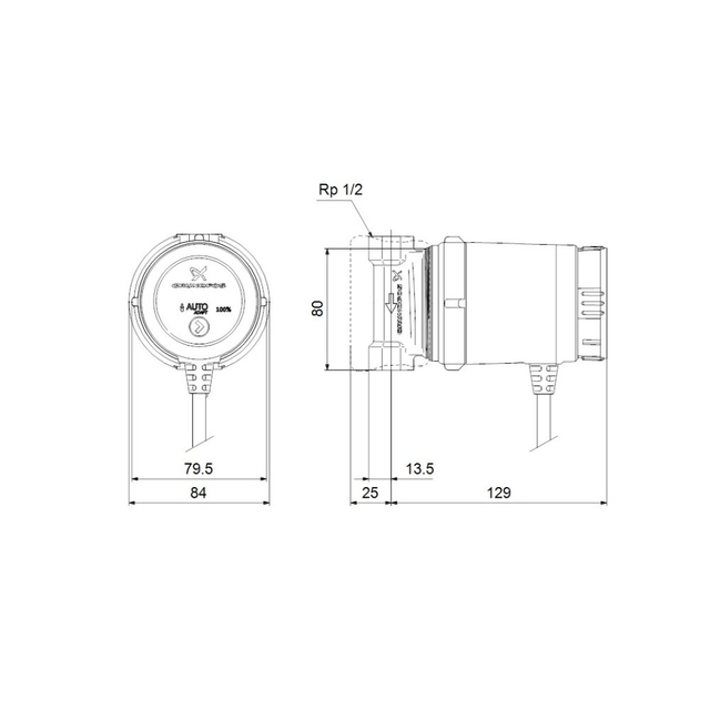 Циркуляционный насос Grundfos Comfort 15-14 BA PM (97916757)