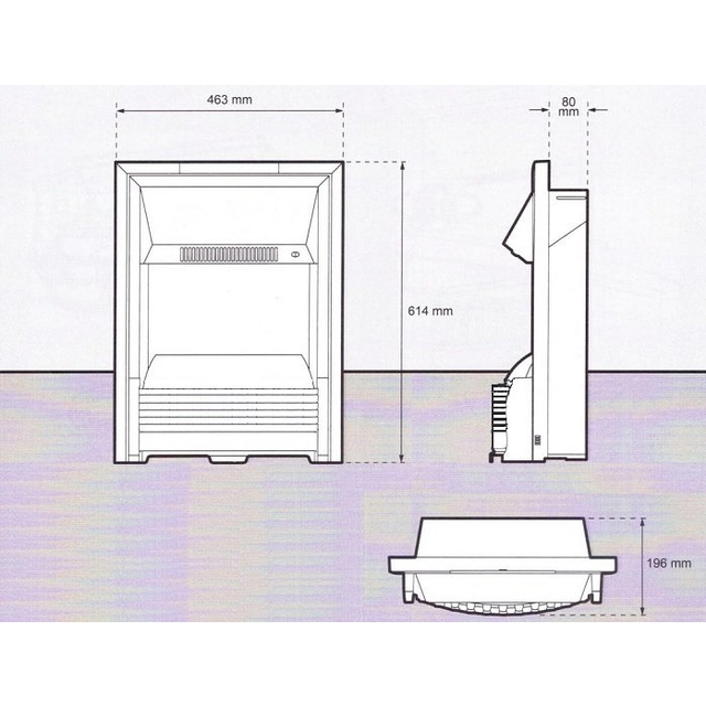 Електрокамін Dimplex Opti-Myst Flagstaff зі справжнім 3D ефектом полумʼя, обігрівом та вугіллям (FLG20-INT)
