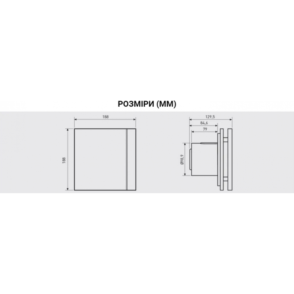 Вытяжной вентилятор настенный Soler&Palau Silent-100 CZ Black Design - 4C (5210607400)
