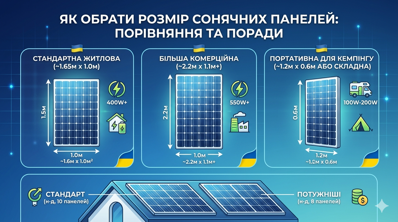 Размеры солнечных панелей: вес, габариты