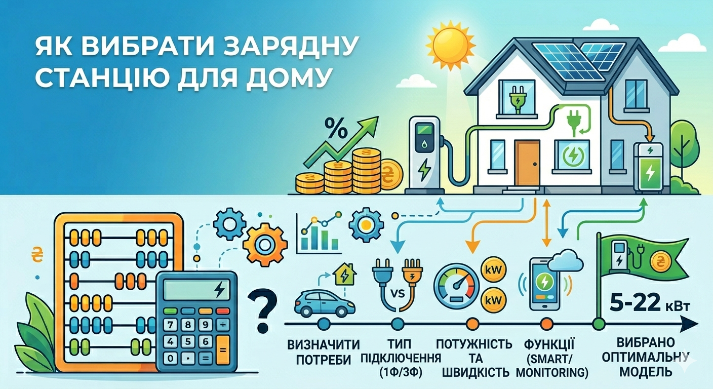 Як вибрати зарядну станцію для дому: повний гайд