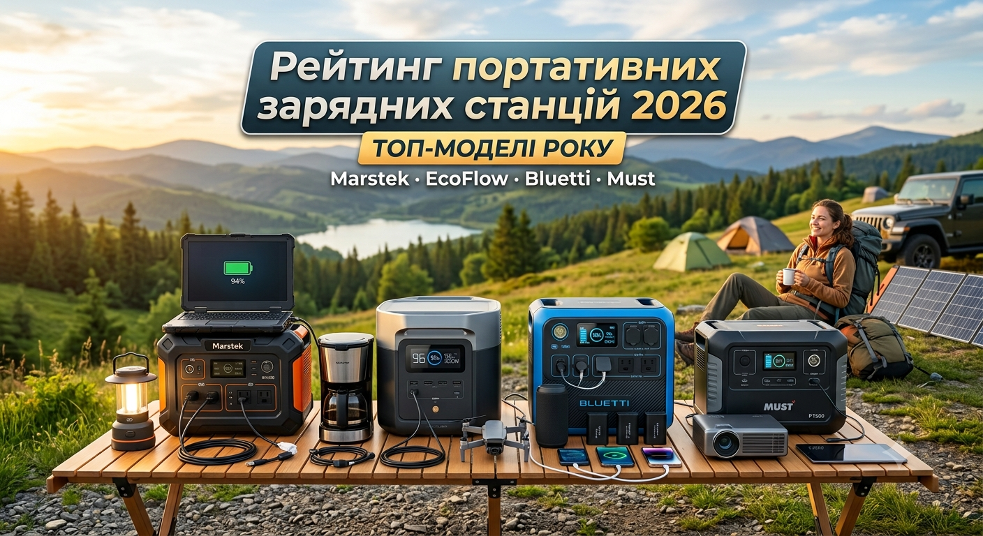 Рейтинг портативных зарядных станций 2026: Marstek, EcoFlow, Bluetti, Must